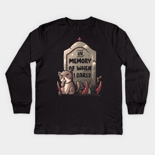 In Memory - Funny Cute Cat Gift Kids Long Sleeve T-Shirt